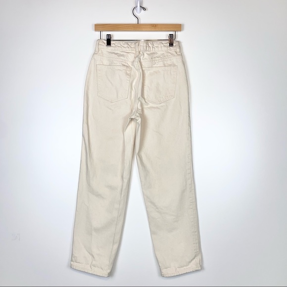 & Other Stories Straight Tapered Mid Rise Jeans in Cream 27 - Picture 5 of 8